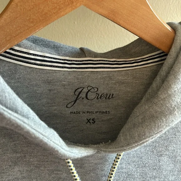 LAST CHANCE J Crew Grey Hoodie XS Wide Sleeve - Picture 2 of 6